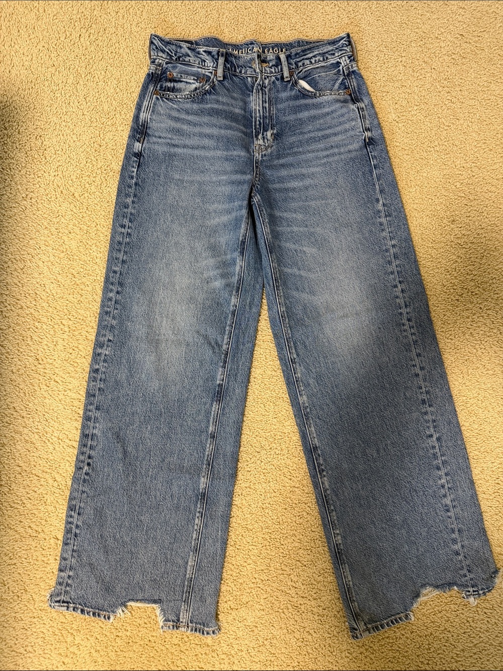 American Eagle super high rise baggy wide leg